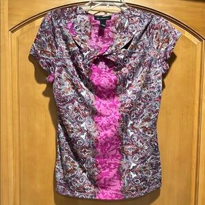 INC International Concepts Pink Flutter Sleeve Blouse